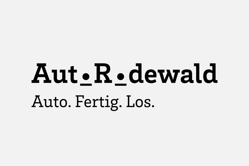 Auto Rodewald Wortmarke mit Claim Logo