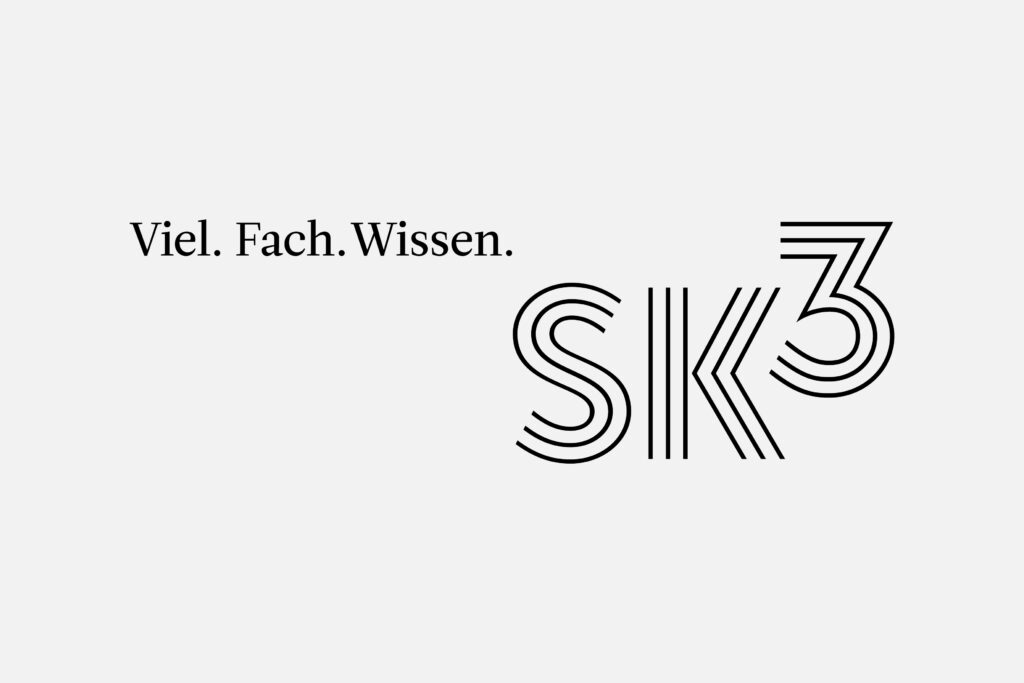 SKhoch3 Wortmarke mit Claim Logo
